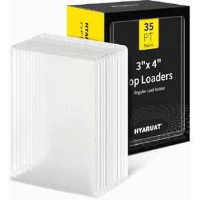 100 Pack Clear Top Loaders (35pt) and 100 Pack Penny Sleeves Combo for Maximum Card Protection