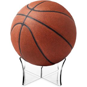 Acrylic Display Rack, Ball Stand Holder Display Stand for Basketball, Football, Softball, Volleyball, Baseball (1 PC)