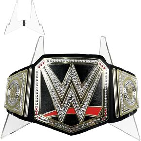 Acrylic Championship Belt Display Stand,High Flexibility Wrestling Champion Display Holder,Suitable for wrestling football championship belts and other replica belts(9.8 × 9.5 ×4 inches)