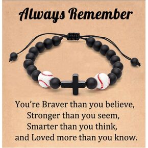 Beads Bracelets for Mens Sports Bracelets Baseball Fans Bracelet Basketball Wristbands Stocking Stuffers for Men&Teen
