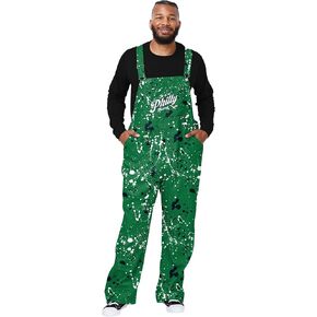 FOCO Men's Philadelphia Eagles NFL Team Logo Bib Overalls, Paint Splatter