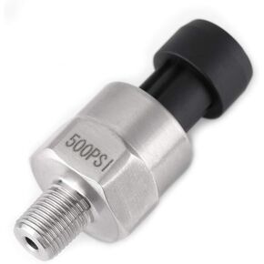 Pressure Transducer Sender Sensor, 1/8NPT Thread Stainless Steel Pressure Transducer for Oil Fuel Air Water Pack of 2(500PSI)