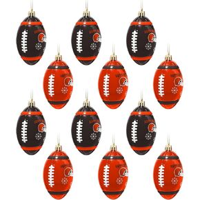 FOCO Cleveland Browns NFL 12 Pack Football Ornament Set