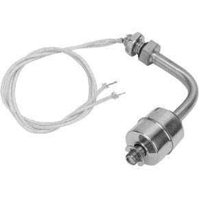 Joyzan Stainless Steel Float Switch, Liquid Level Sensor Controller Water Pump Fish Tank Cistern Sump Ball Filter Thread 90 Degree Vertical Mounted Control Aquarium System Swimming Pool Garden Pond