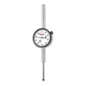 Starrett 25 Series Dial Indicator with Jewel Bearings and Lug-On-Center Back - White Face, 0-2.000" Range, 0-100 Continuous Dial, .001" Graduations - 25-2041J