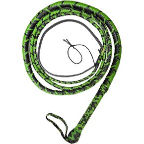 Leather Bull Whip 04 to 10 Foot 16 Plaits Cow Hide Leather Whip Equestrian Bullwhip Leather Belly & Leather Bolster Inside