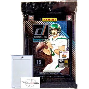 2024 Panini Donruss Football NFL Blaster Value Pack with 15 Trading Cards + Magnetic Holder + STREETCARDS Magnet! Look for Downtown!