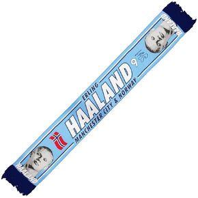 Haaland Scarf | Erling Haaland Soccer Fan Scarf | Man City Style | Premium Acrylic Knit