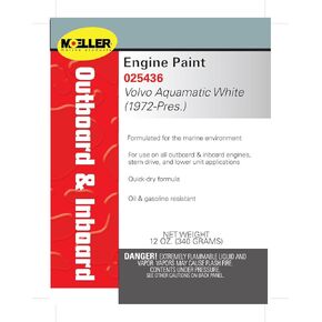 Moeller 025436 Volvo Aquamatic White 1989-UP Engine Spray Paint
