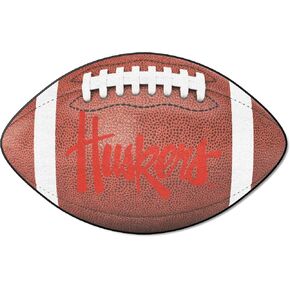 FANMATS 20663 Nebraska Cornhuskers Football Rug - 20.5in. x 32.5in. | Sports Fan Home Decor Rug and Tailgating Mat - "Huskers" Logo