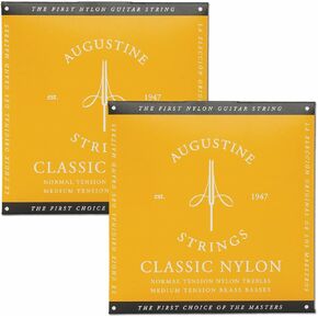 Augustine Strings Classic Gold - Medium Tension Classical Guitar Strings - The Original Nylon String - 2 Sets