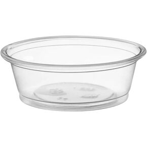 250 Count 1oz Clear Disposable Plastic Portion Cups – No Lids – Perfect for Sauces, Dressings, Soufflé, Pills, Samples, and More