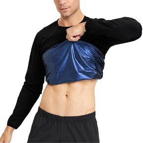 Sauna Shirt for Men Weight Loss Sweat Suit Mens Compressions Shirts Body Shaper Suits for Workout Sports Gym in Saudi Arabia