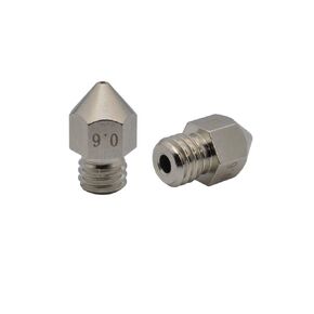 POLISI3D 2pcs MK8 Plated Wear Resistant Brass Nozzle 0.6mm Compatible with 1.75mm Makerbot MK8 extruder, Creality CR10, Ender 3 Pro Tevo Tornado 3D Printer (2X 0.6mm)