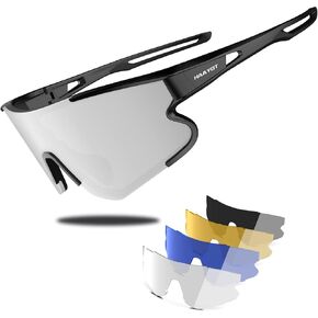 HAAYOT Baseball Sunglasses,Cycling Glasses for Men Women,Polarized Sports Running Biking Sunglasses with 5 Lenses
