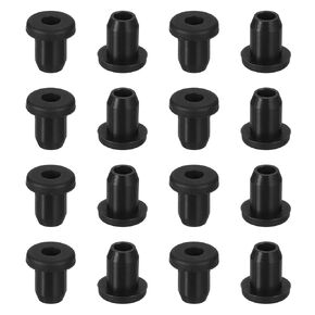 uxcell 45Pcs 1/8" ID, 2/8" Drill Hole Rubber Grommets, Top Hat Grommets Firewall Hole Plug Fit 3mm Wire for Vinyl Tubing in Hydroponic Irrigation Systems, Black