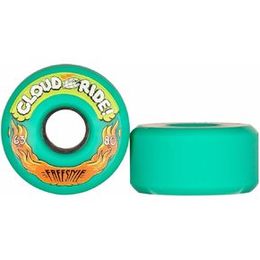 Cloud Ride Freestyle Longboard Wheels - 63mm 80A for Smooth Sliding, Freestyle Tricks, and Cruising - Durable and Versatile Design