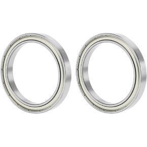 ACROPIX 6811ZZ Deep Groove Ball Bearings Lubricated Bearings Double Metal Seal 55x72x9mm Silver Tone - Pack of 4