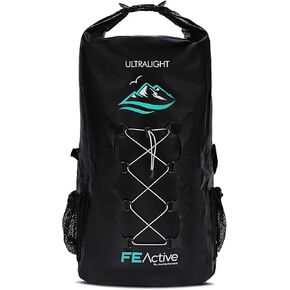 FE Active Dry Bag Waterproof Backpack - 30L Eco Friendly Bag for Men & Women for Fishing, Travel, Hiking, Beach & Survival Gear. Storage for Camera & Camping Accessories | Designed in California, USA