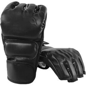 Alomejor Half Finger Open Palm Boxing Gloves Resist Strikes & Impacts Suitable for Kickboxing Muay Thai Taekwondo