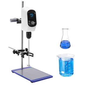 40L Overhead Stirrer Mixer, LED Lab Mixer, 100-2000RPM, Overload Protection, with Stirring Rods and Stand, 10000mPa.s, Electric Overhead Mixer for Laboratory School Home