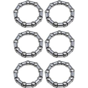 6PCS Bicycle Crank Bearings 5/16 inch x 9 Balls Bearing Mountain Bike Part Repair Accessories Steel Ball Bearing Retainer Suitable for Mountain Bike and Stretch Bike