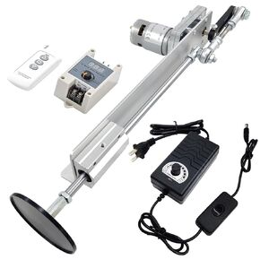 DIY Reciprocating Linear Actuator DC 24V 120RPM Stroke 1.18"-6" Adjustable Telescopic Motor with Speed Controller,Suction Cup and Remote Controller