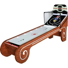 Hathaway Boardwalk 8-ft Arcade Ball Table for Family Game Rooms with LED Track Lighting, Scratch-Resistant Playfield