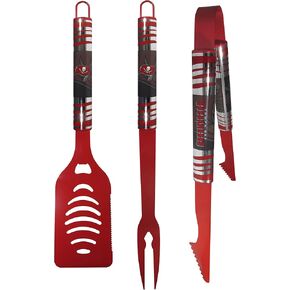Siskiyou Sports NFL Tampa Bay Buccaneers 3 pc Color BBQ Tool Set, Team Colors, One Size