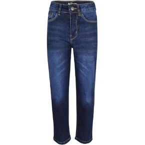 A2Z 4 Kids Boys Relaxed Straight Fit Boot Cut Jeans for Teens Stretchy - Jeans JN63 Jet Black 11-12 in Kuwait