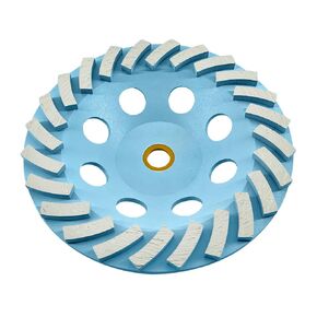 7" Diamond Grinding Wheels for Concrete or Masonry, 24 Turbo Segments, 30/40 Grit, Medium Bond, 7/8"-5/8" Arbor