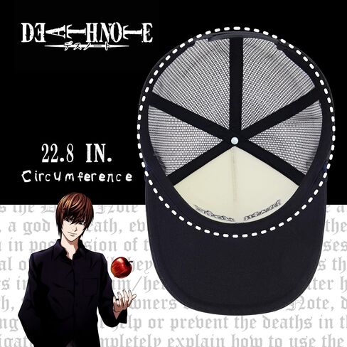 Death Note Dad Hat, Cotton Adjustable Baseball Cap with Curved Brim, Black, One Size in Kuwait