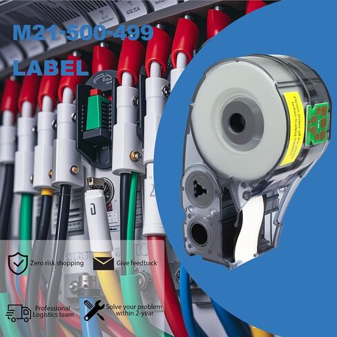 ترقية M21-500-499 NYLON LABEL مع رقاقة ل BRADY NYLON ID ، وضع علامة على الأسلاك ، وضع العلامات على المعدات ووضع العلامات على الأسود أبيض لـ M210 、 M211 、 BMP21 、 BMP21-PLUS 、 PRINTERS .5 W 16 'L. in Kuwait