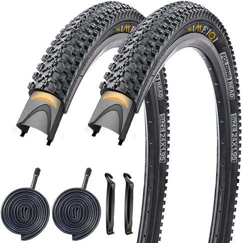 24 X 1.95 Inch Folding Bike Tires with 3mm Anti Puncture Proof Protection for Mountain Bicycles in Saudi Arabia