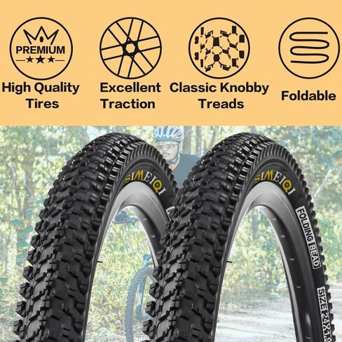 24 X 1.95 Inch Folding Bike Tires with 3mm Anti Puncture Proof Protection for Mountain Bicycles in Saudi Arabia