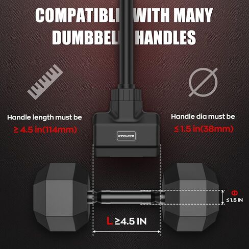 محول Dummbell Heavy Duty ، سعة وزن 280 رطلاً ، قم بتحويل الدمبل إلى Barbell ، شريط محول Dummbell Barbell لرفع الأثقال ، شريط محول الدمبل للتدريبات على اللياقة المنزلية in Kuwait