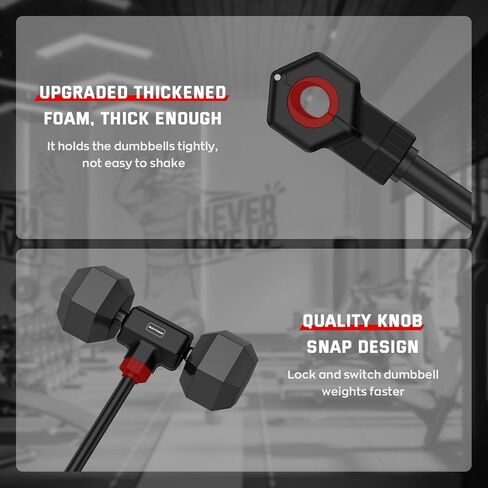 محول Dummbell Heavy Duty ، سعة وزن 280 رطلاً ، قم بتحويل الدمبل إلى Barbell ، شريط محول Dummbell Barbell لرفع الأثقال ، شريط محول الدمبل للتدريبات على اللياقة المنزلية in Kuwait