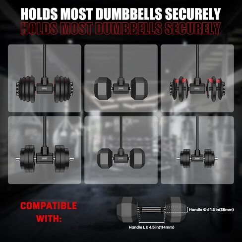 محول Dummbell Heavy Duty ، سعة وزن 280 رطلاً ، قم بتحويل الدمبل إلى Barbell ، شريط محول Dummbell Barbell لرفع الأثقال ، شريط محول الدمبل للتدريبات على اللياقة المنزلية in Kuwait