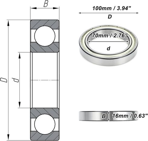 Acropix 6914zz محامل كرات الأخدود العميقة P0 70x100x16mm محامل مشحمة in Kuwait