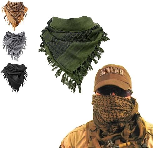 وشاح عربي تكتيكي الصحراء شيماغ التفاف الأوشحة Keffiyeh رأس العنق لممارسة التخييم في الهواء الطلق التخييم ملحقات الصيد in Kuwait