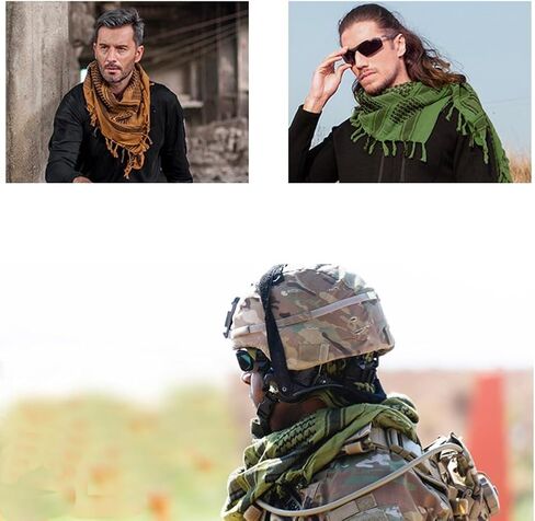 وشاح عربي تكتيكي الصحراء شيماغ التفاف الأوشحة Keffiyeh رأس العنق لممارسة التخييم في الهواء الطلق التخييم ملحقات الصيد in Kuwait