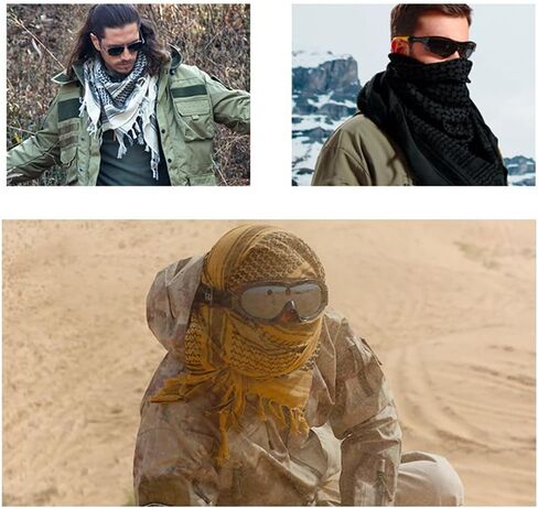 وشاح عربي تكتيكي الصحراء شيماغ التفاف الأوشحة Keffiyeh رأس العنق لممارسة التخييم في الهواء الطلق التخييم ملحقات الصيد in Kuwait