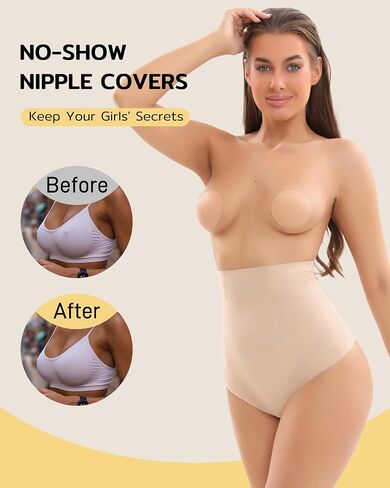 Niidor Nipple Covers Stickers Nipple Pasties Lift Adhesive Nipple Coverings for Women Silicone Invisible Breast Petals Thin Almond in Saudi Arabia