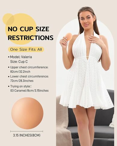 Niidor Nipple Covers Stickers Nipple Pasties Lift Adhesive Nipple Coverings for Women Silicone Invisible Breast Petals Thin Almond in Saudi Arabia
