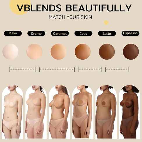 Niidor Nipple Covers Stickers Nipple Pasties Lift Adhesive Nipple Coverings for Women Silicone Invisible Breast Petals Thin Almond in Saudi Arabia