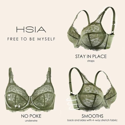 HSIA Minimizer Bras for Women Full Coverage Underwire Bras Plus Size Lifting Lace Bra for Heavy Breast in Saudi Arabia