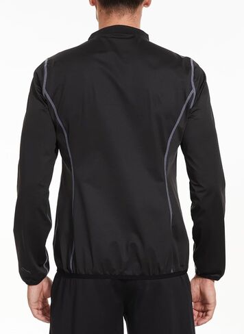 Sauna Suit for Men Sweat Sauna Jackets Long Sleeve Zipper Shirt Workout Body Shaper Gym Top in Saudi Arabia