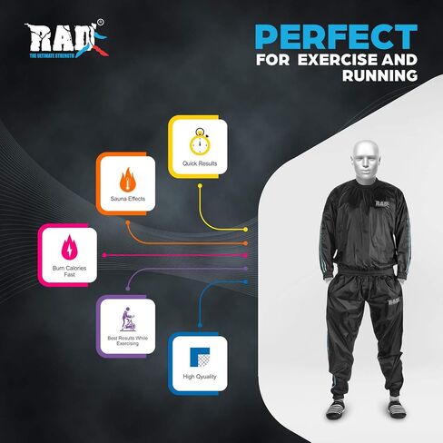 RAD Sauna Sweat Suit for Men & Women (Medium To 6XL) for Weight Loss & Fat Burn Sweating Suit Red,White,Gold,Pink,Blue in Saudi Arabia