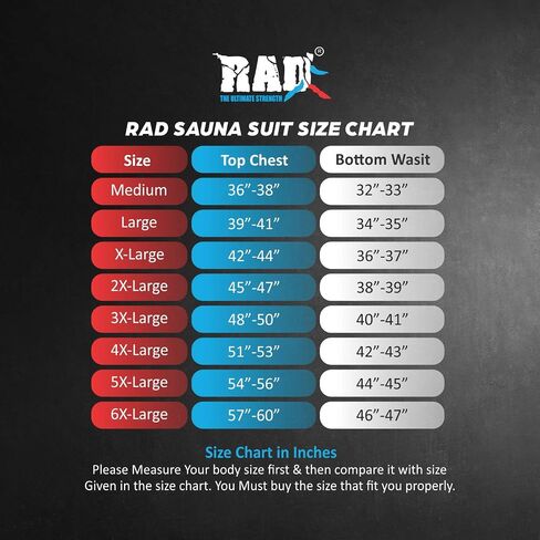 RAD Sauna Sweat Suit for Men & Women (Medium To 6XL) for Weight Loss & Fat Burn Sweating Suit Red,White,Gold,Pink,Blue in Saudi Arabia