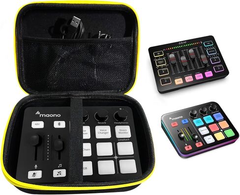 علبة حمل شاقة لخلاط صوت SC3 Fifine SC3/Roland Go: Mixer Pro -X Audio Mixer - غطاء حقيبة سفر واقية لأجهزة Fifine & Roland (Case فقط) - 7.48 × 5.12 × 3.14 بوصة in Kuwait